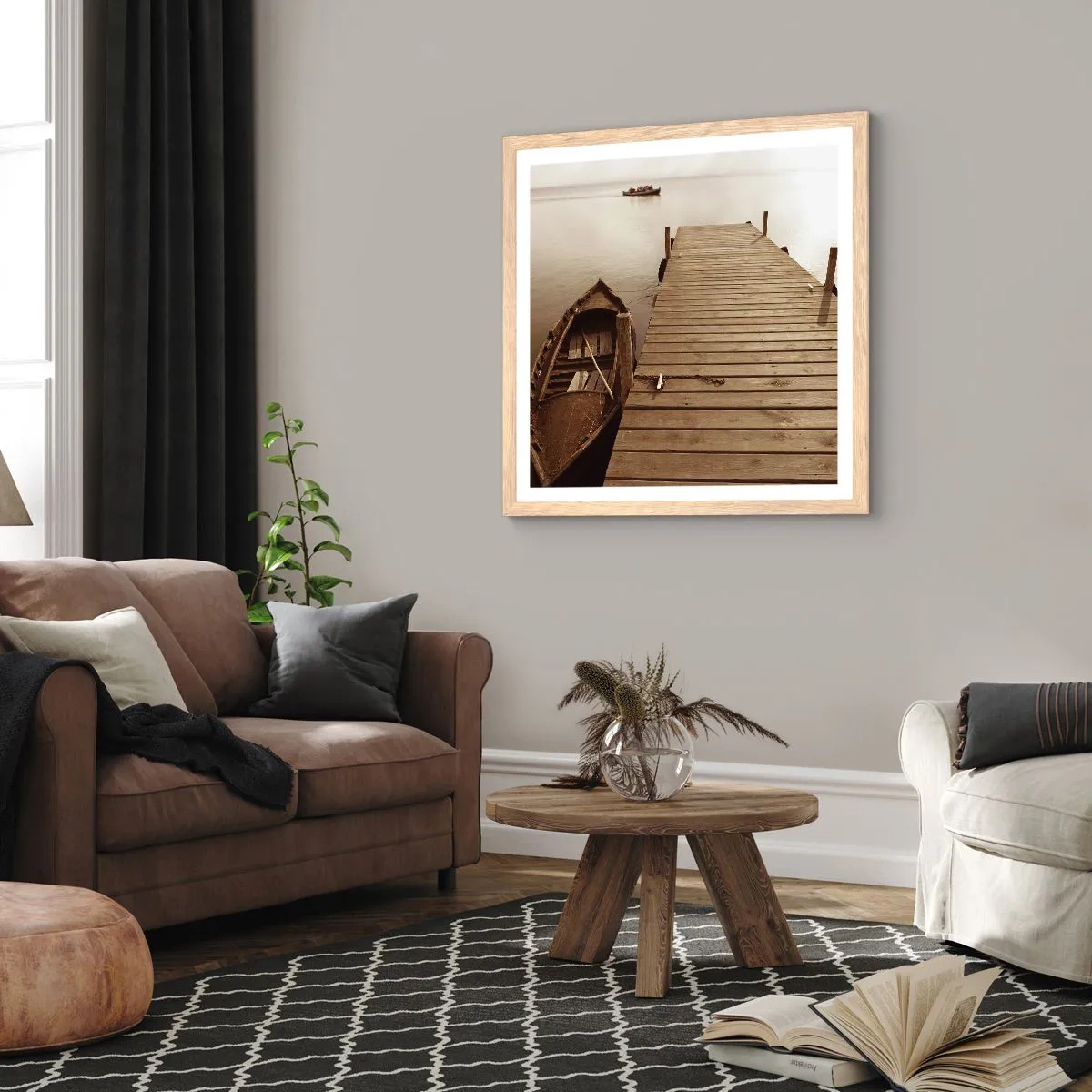 Affiche dans un chêne clair - Poster - Le grand silence - 60x60 cm