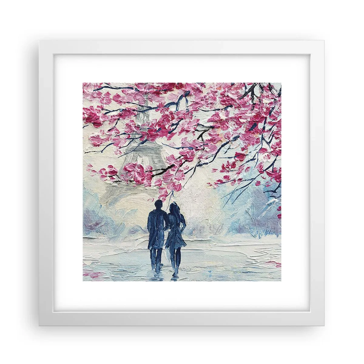 Affiche dans un cadre blanc - Poster - Ballade romantique - 30x30 cm