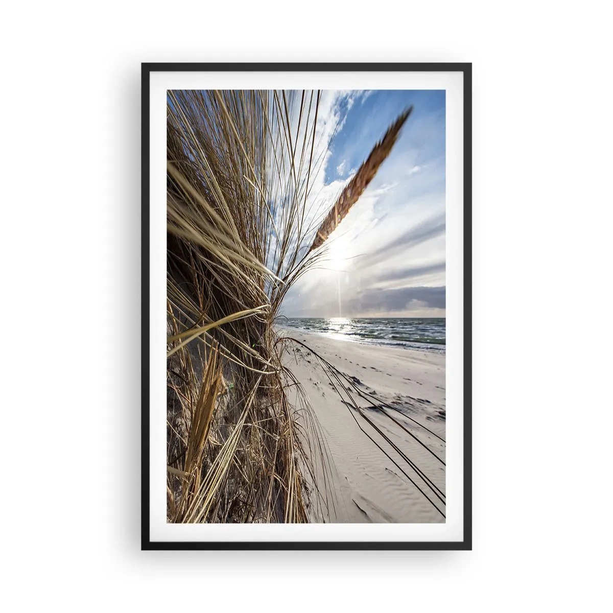 Affiche dans un cadre noir - Poster - Rencontre des éléments - 61x91 cm