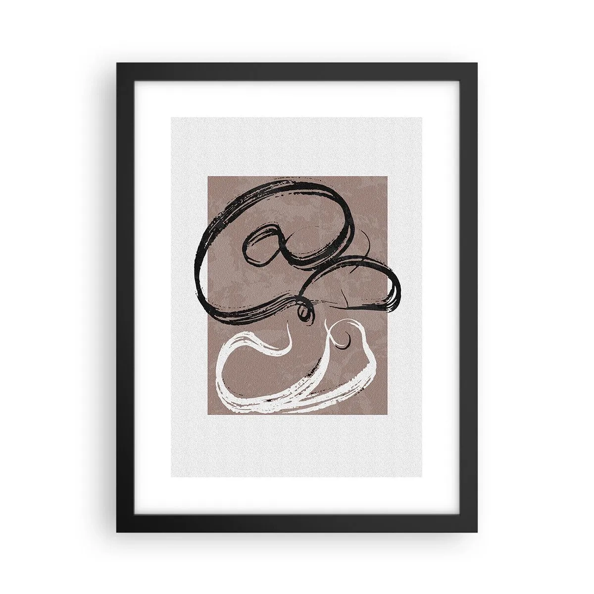 Affiche dans un cadre noir - Poster - Composition – la recherche de la plénitude - 30x40 cm