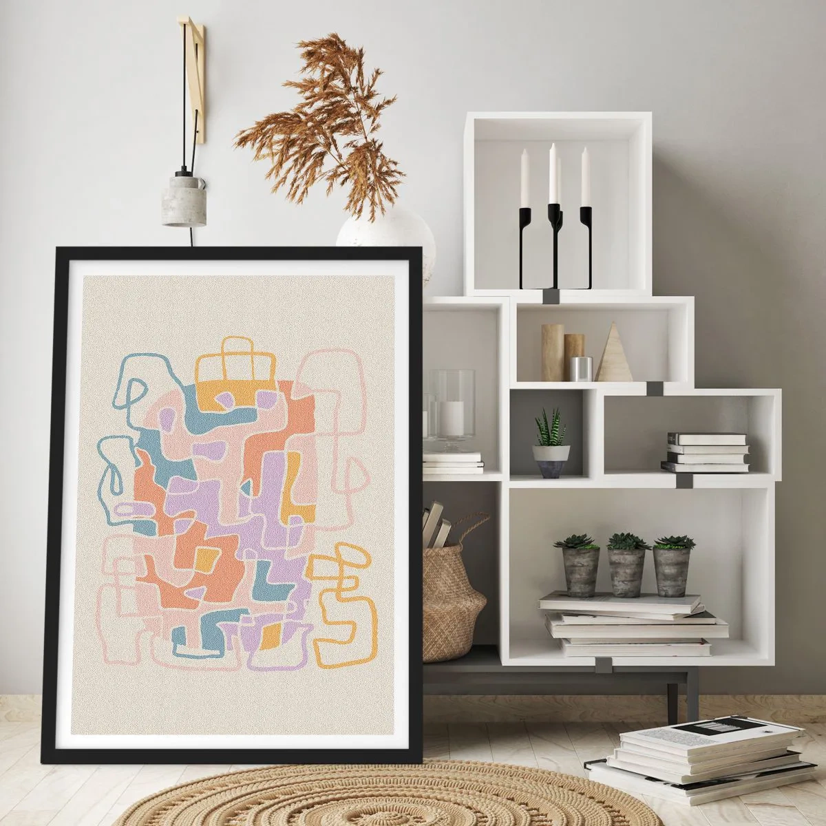 Affiche dans un cadre noir - Poster - Labyrinthe – une aventure joyeuse - 61x91 cm