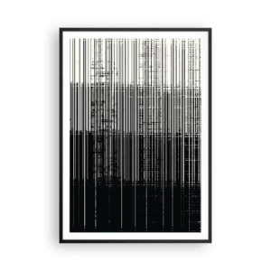Affiche dans un cadre noir - Poster - Ondes et vibrations - 70x100 cm