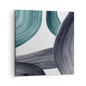 Impression sur toile - Image sur toile - Sentiers émeraude et noirs - 60x60 cm