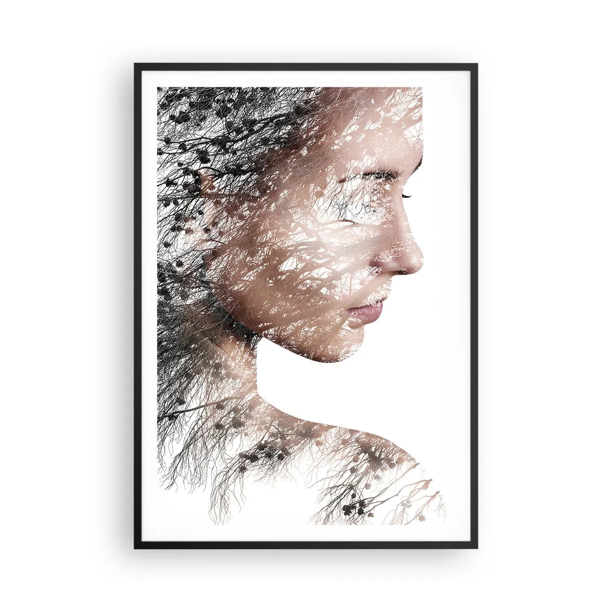 Affiche dans un cadre noir - Poster - L'âme de la forêt - 70x100 cm