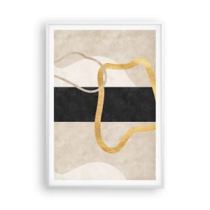 Affiche dans un cadre blanc - Poster - Formes emmellées - 70x100 cm