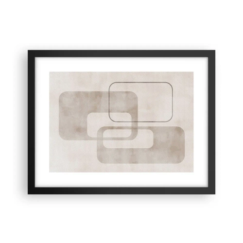 Affiche dans un cadre noir - Poster - Fugue géométrique - 40x30 cm