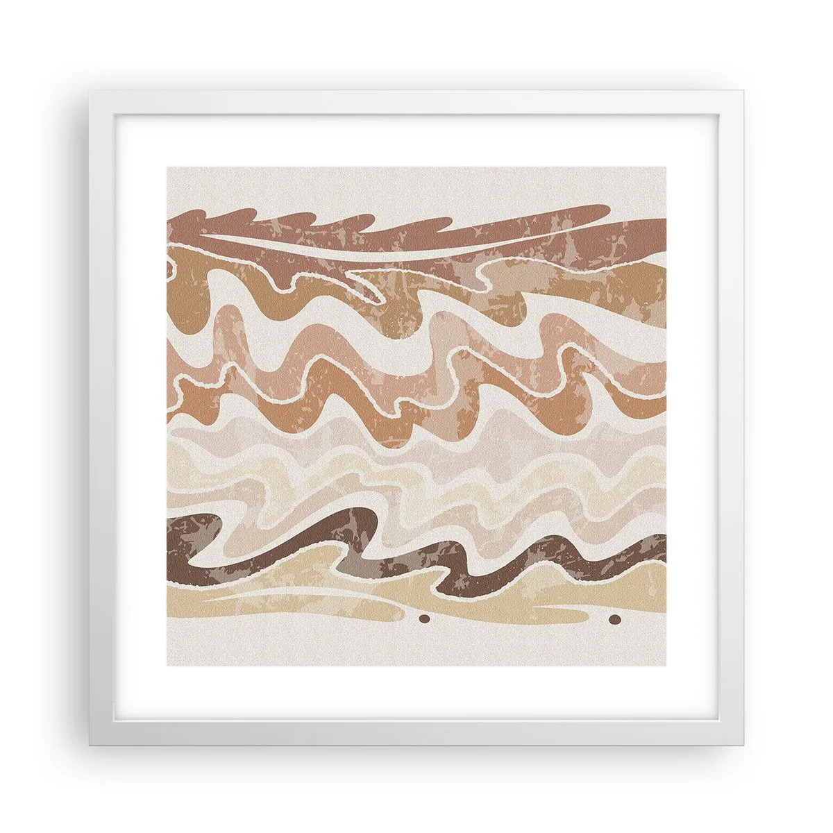 Affiche dans un cadre blanc - Poster - Bonne énergie – bonnes émotions - 40x40 cm