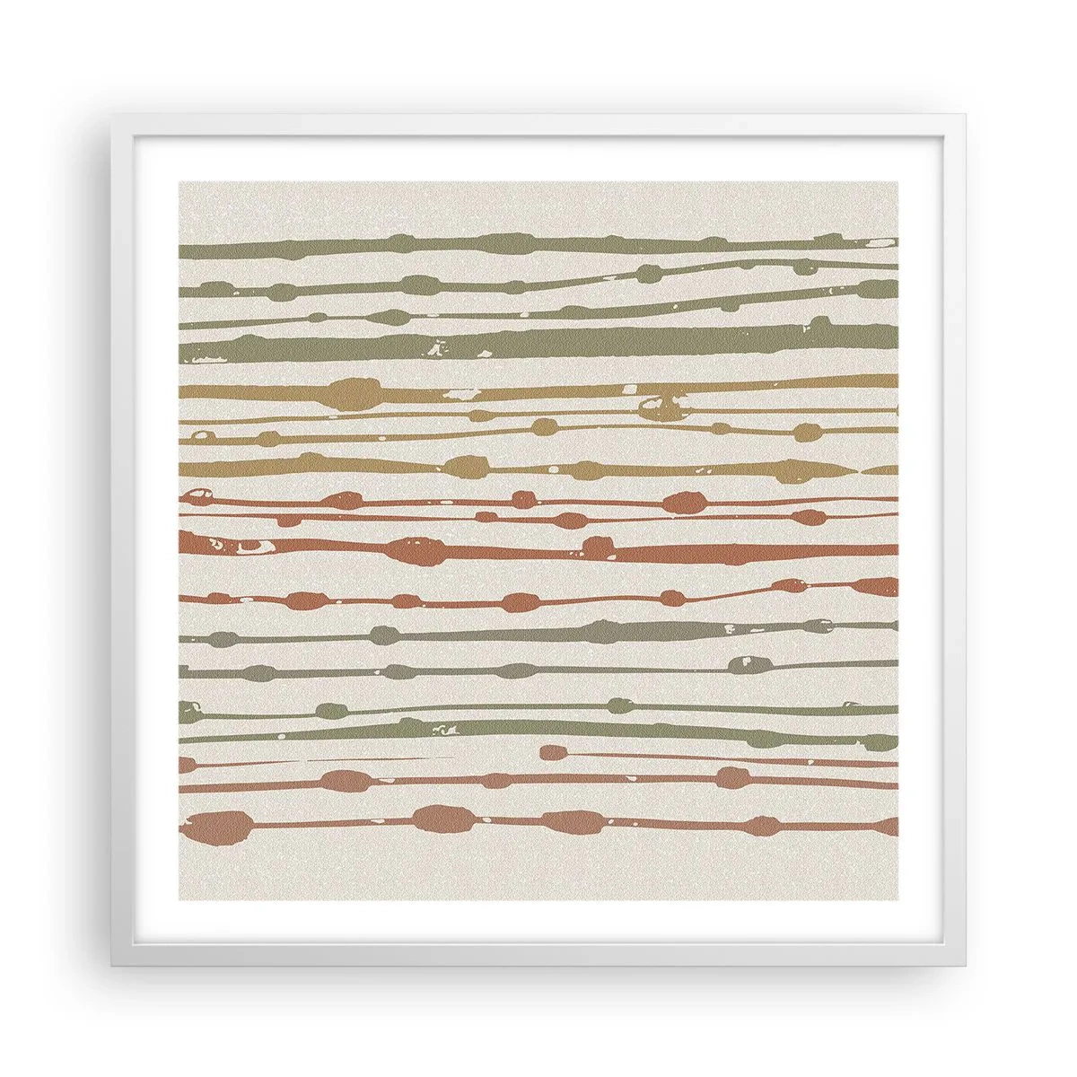 Affiche dans un cadre blanc - Poster - Notation musicale des couleurs - 60x60 cm