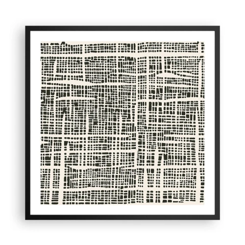 Affiche dans un cadre noir - Poster - Composition tissée - 60x60 cm