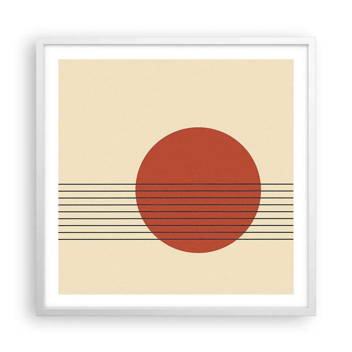 Affiche dans un cadre blanc - Poster - Aux alentours et plus loin - 60x60 cm