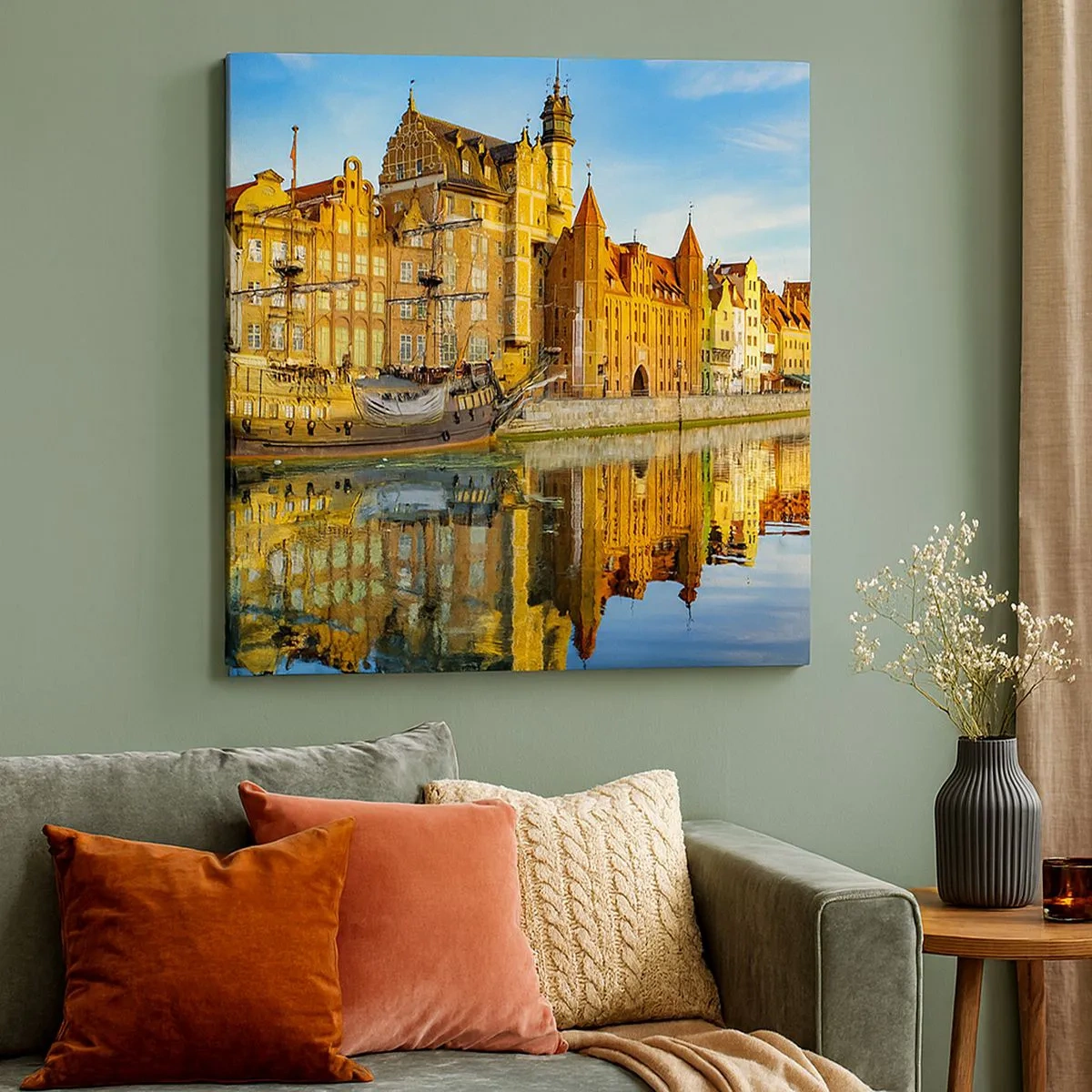 Impression sur toile - Image sur toile - Reflet dans le miroir du passé - 30x30 cm