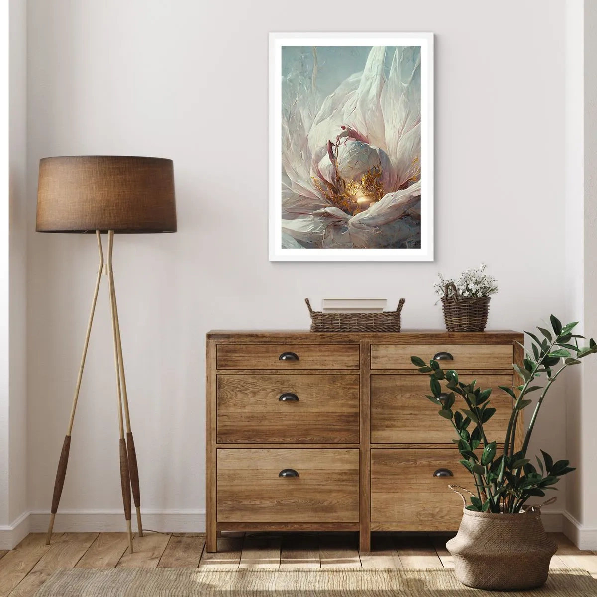 Affiche dans un cadre blanc - Poster - Il fleurit une fois tous les cent ans - 50x70 cm