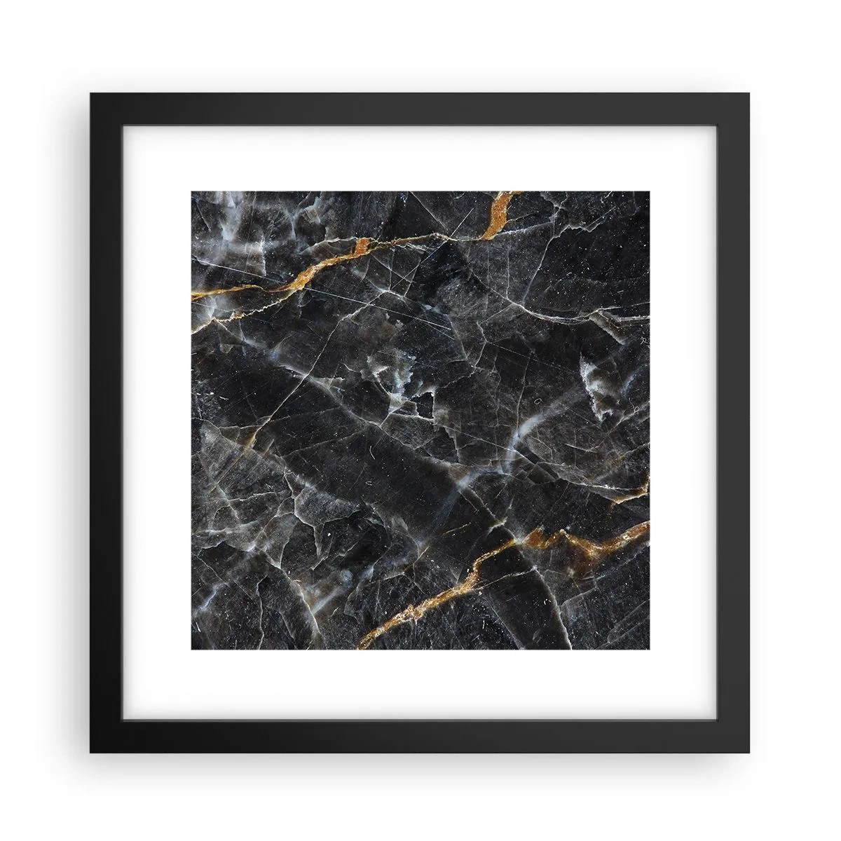 Affiche dans un cadre noir - Poster - La vie intérieure de la pierre - 30x30 cm