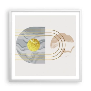 Affiche dans un cadre blanc - Poster - Clareté et brillance - 60x60 cm