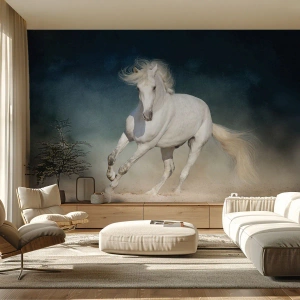 Papier Peint Photo Standard Eco - La liberté à l'état pur - Cheval, Animal, Blanc - 300x210 cm