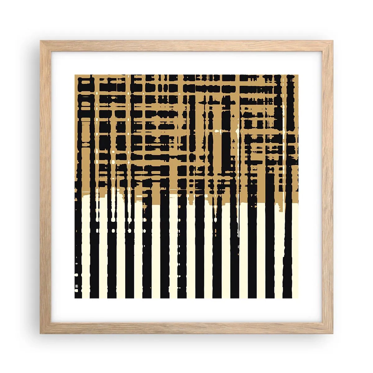 Affiche dans un chêne clair - Poster - Abstraction architecturale - 40x40 cm