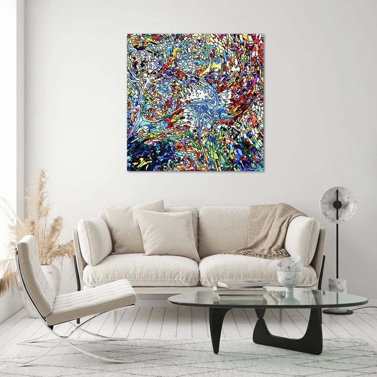 Impression sur verre - Image sur verre - Goutte de vitrail - 40x40 cm