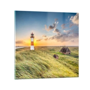 Impression sur verre - Image sur verre - Entre les vagues - 30x30 cm