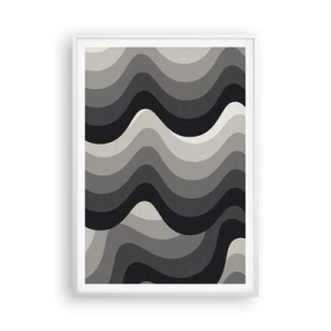 Affiche dans un cadre blanc - Poster - Vague après vague - 70x100 cm
