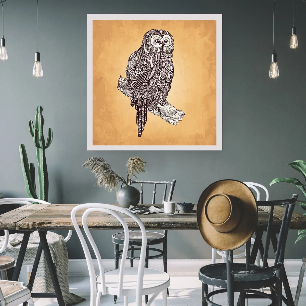 Affiche - Poster - Ornements complexes de sagesse - 40x40 cm