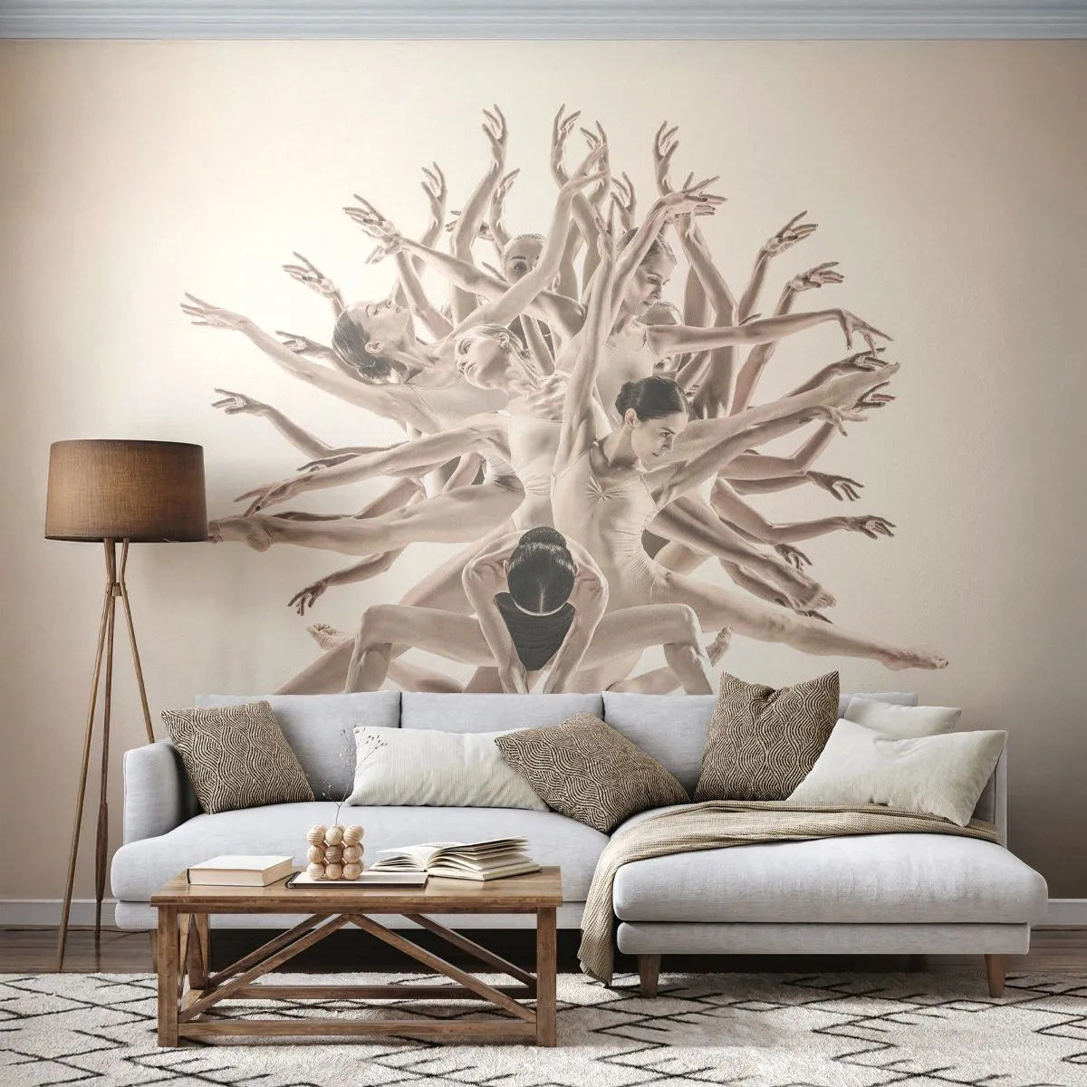 Papier Peint Photo Premium Canvas - S'épanouir en danse - Abstraction, Morceau, Ballet - 250x175 cm