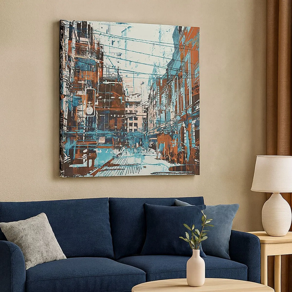 Impression sur toile - Image sur toile - Un sentier de ville usé - 30x30 cm