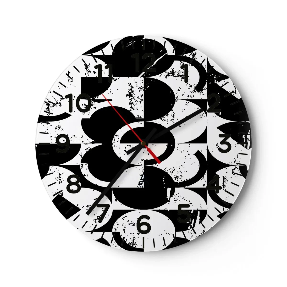 Horloge murale - Pendule murale - Le blanc est blanc et le noir est noir - 30x30 cm