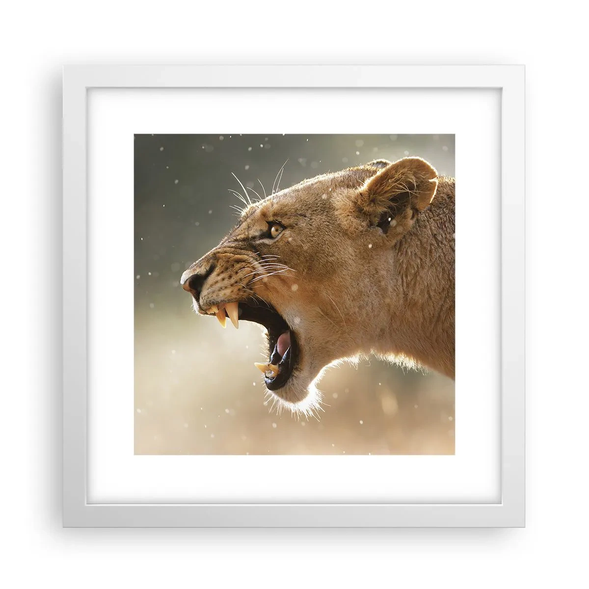 Affiche dans un cadre blanc - Poster - Essayez  de ne pas écouter - 30x30 cm