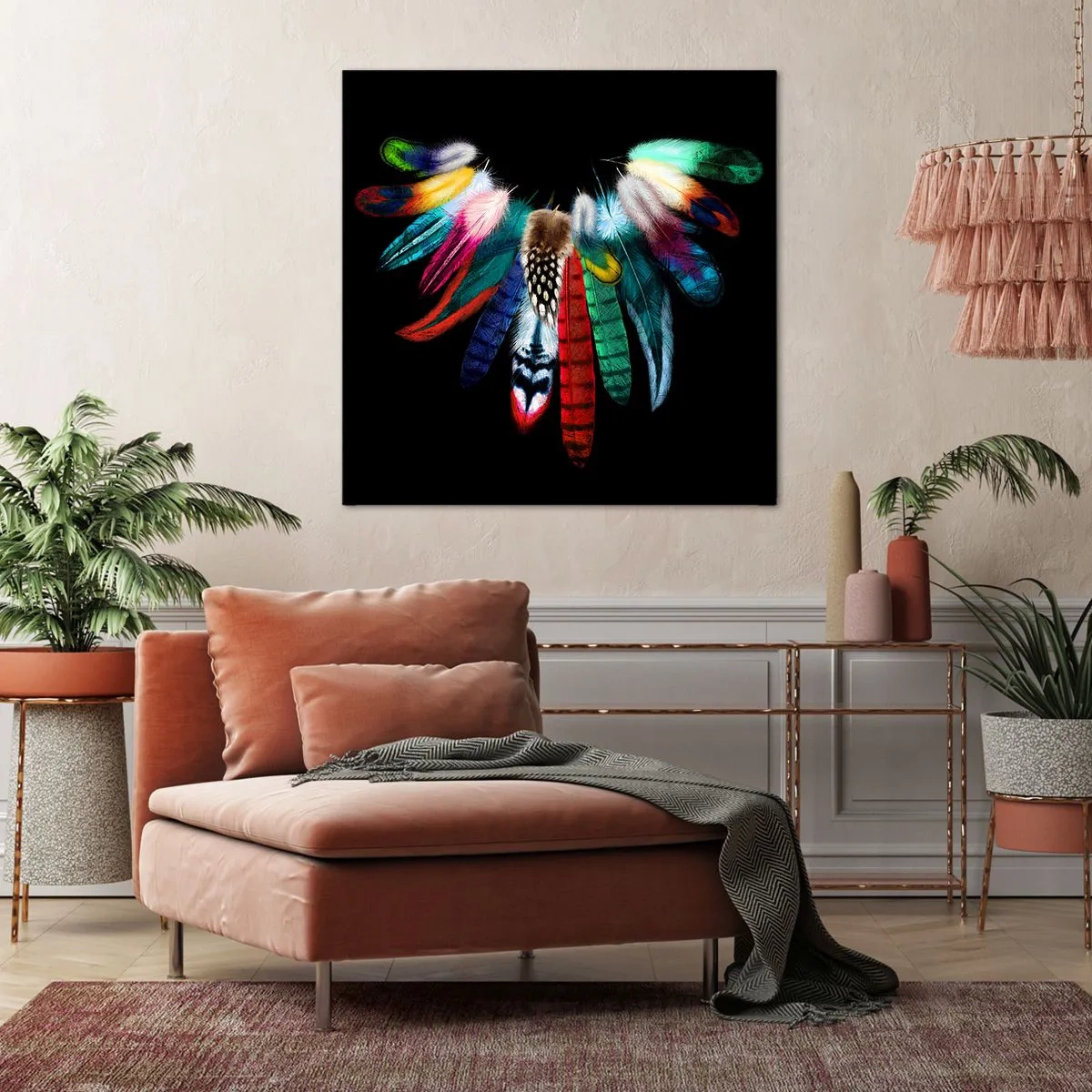 Impression sur toile - Image sur toile - Collier indien - 50x50 cm