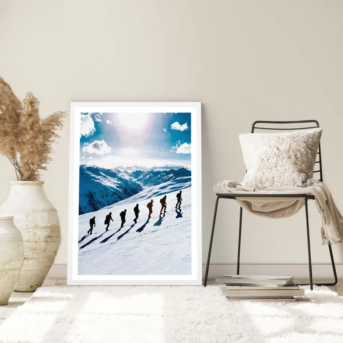 Affiche dans un cadre blanc - Poster - L'équipe des conquérants - 30x40 cm