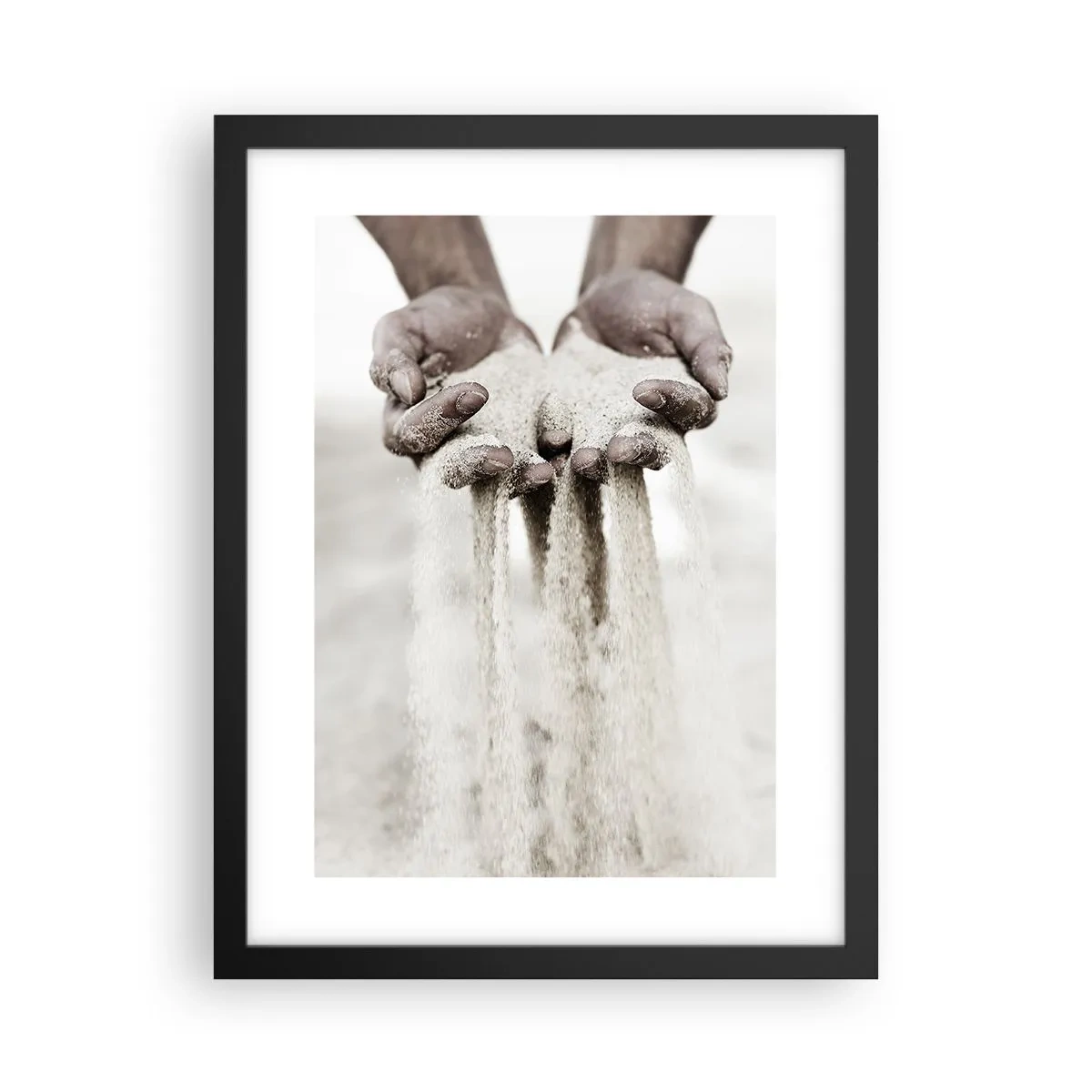 Affiche dans un cadre noir - Poster - Avec ces mains… - 30x40 cm