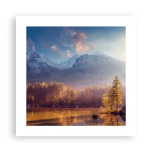 Affiche - Poster - Dans les montagnes et les vallées - 40x40 cm