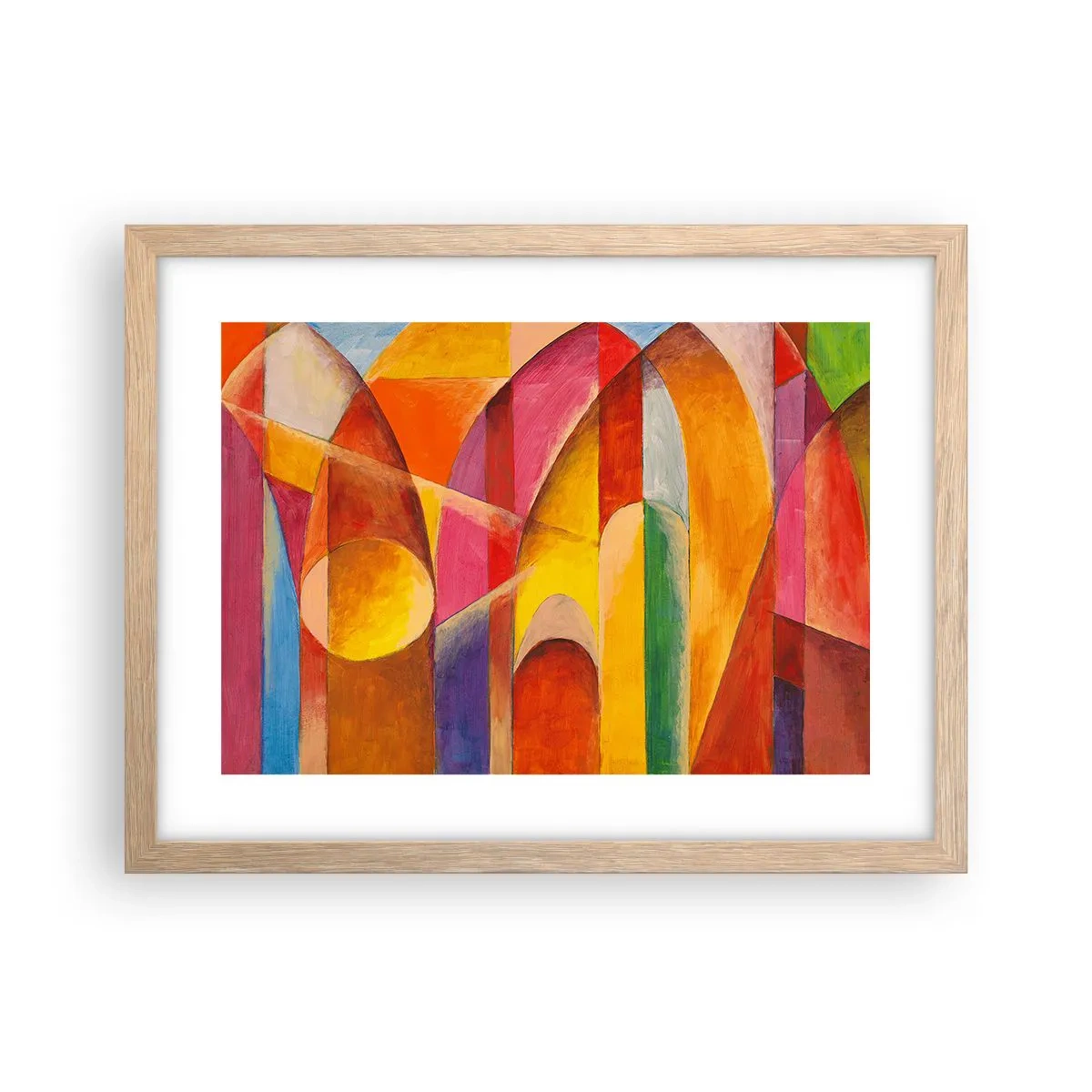 Affiche dans un chêne clair - Poster - Cathédrale du soleil - 40x30 cm