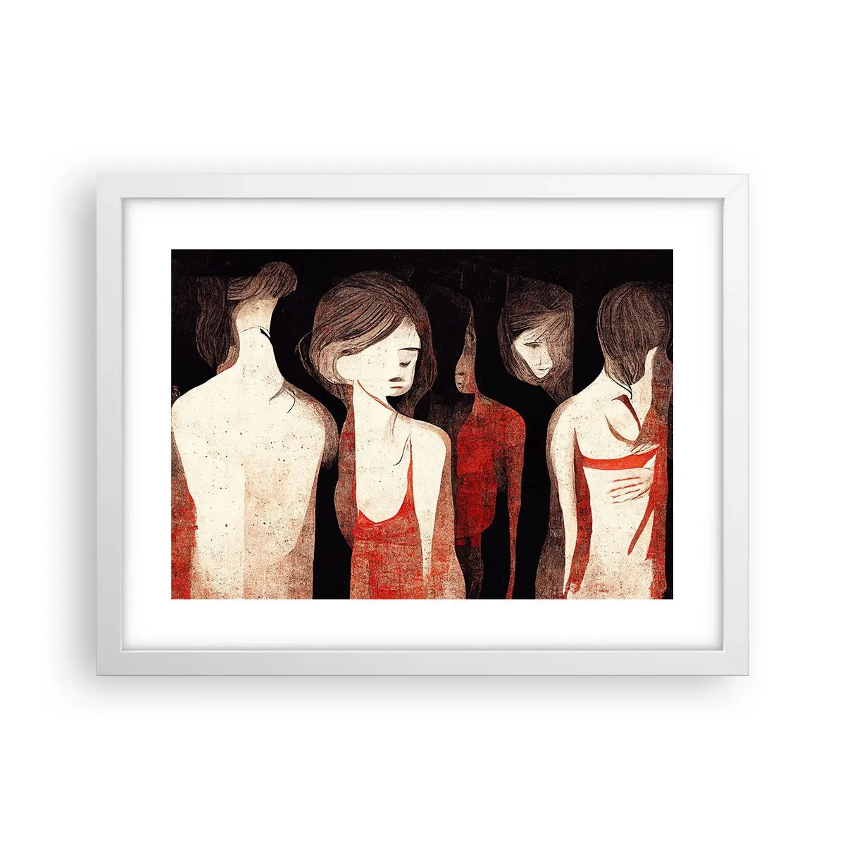 Affiche dans un cadre blanc - Poster - Madones des ténèbres - 40x30 cm