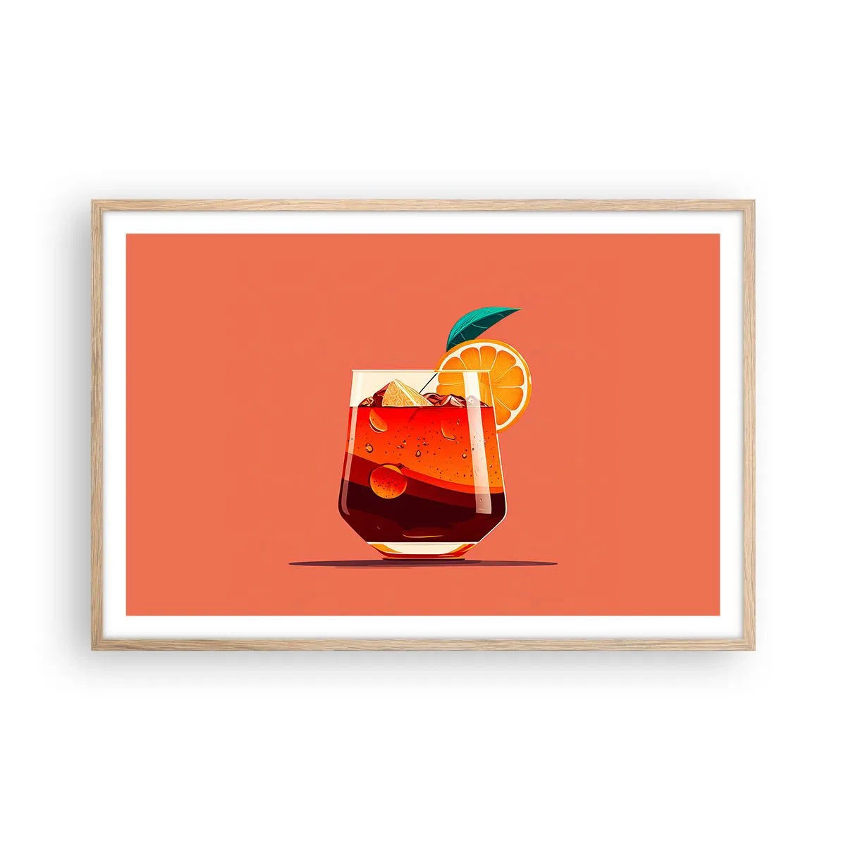 Affiche dans un chêne clair - Poster - Rafraîchissement d'été - 91x61 cm