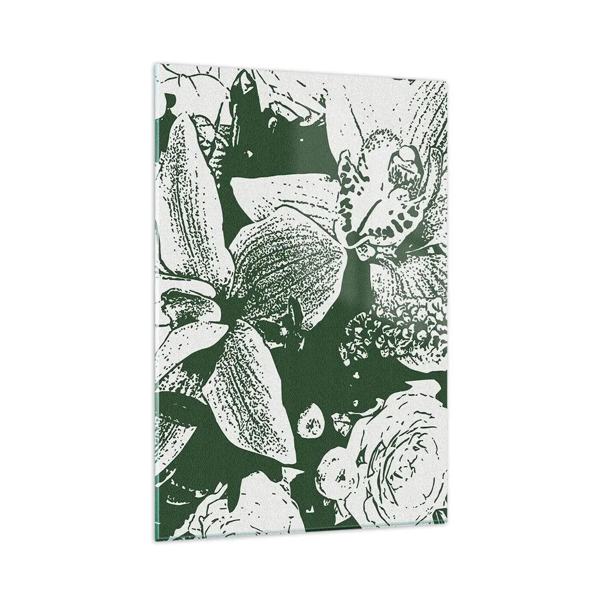 Impression sur verre - Image sur verre - Bouquet - le monde du vert - 80x120 cm