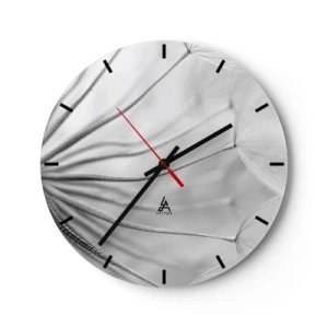 Horloge murale - Pendule murale - Gros plan de délicates graines de pissenlit - 30x30cm - Aigrette avant son envol - Décoration murale moderne pour le salon, la cuisine et la chambre ARTTOR
