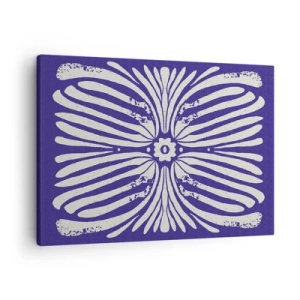 Impression sur toile - Image sur toile - Motif ethnique dans les tons violet et blanc - 70x50cm - Inspirations ethniques - Décoration murale moderne pour le salon et la chambre ARTTOR