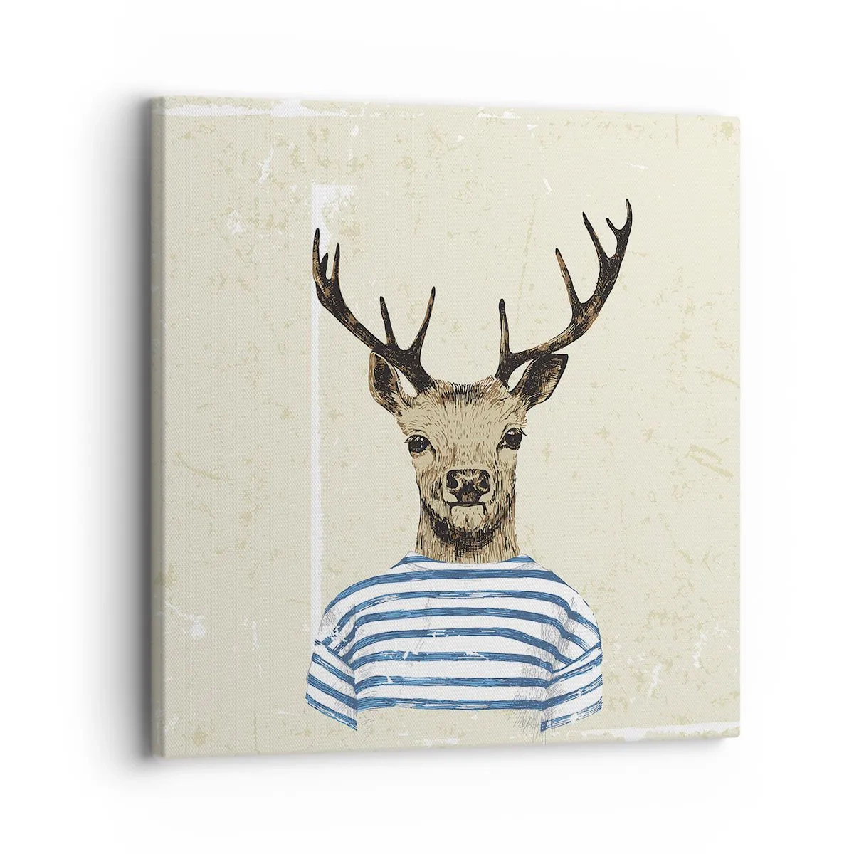 Impression sur toile - Image sur toile - Parce que j'aime les chemises rayées - 30x30 cm