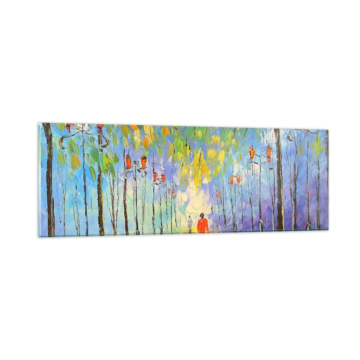 Impression sur verre - Image sur verre - Chant nocturne de la pluie - 90x30 cm