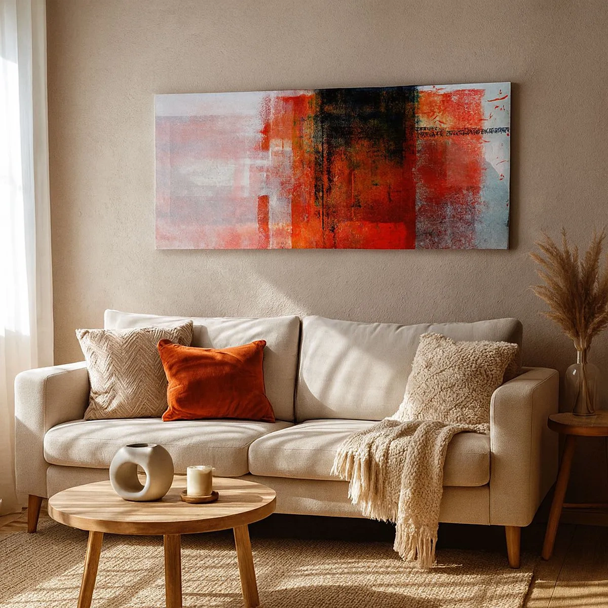 Impression sur toile - Image sur toile - Composition embrasée - 100x40 cm
