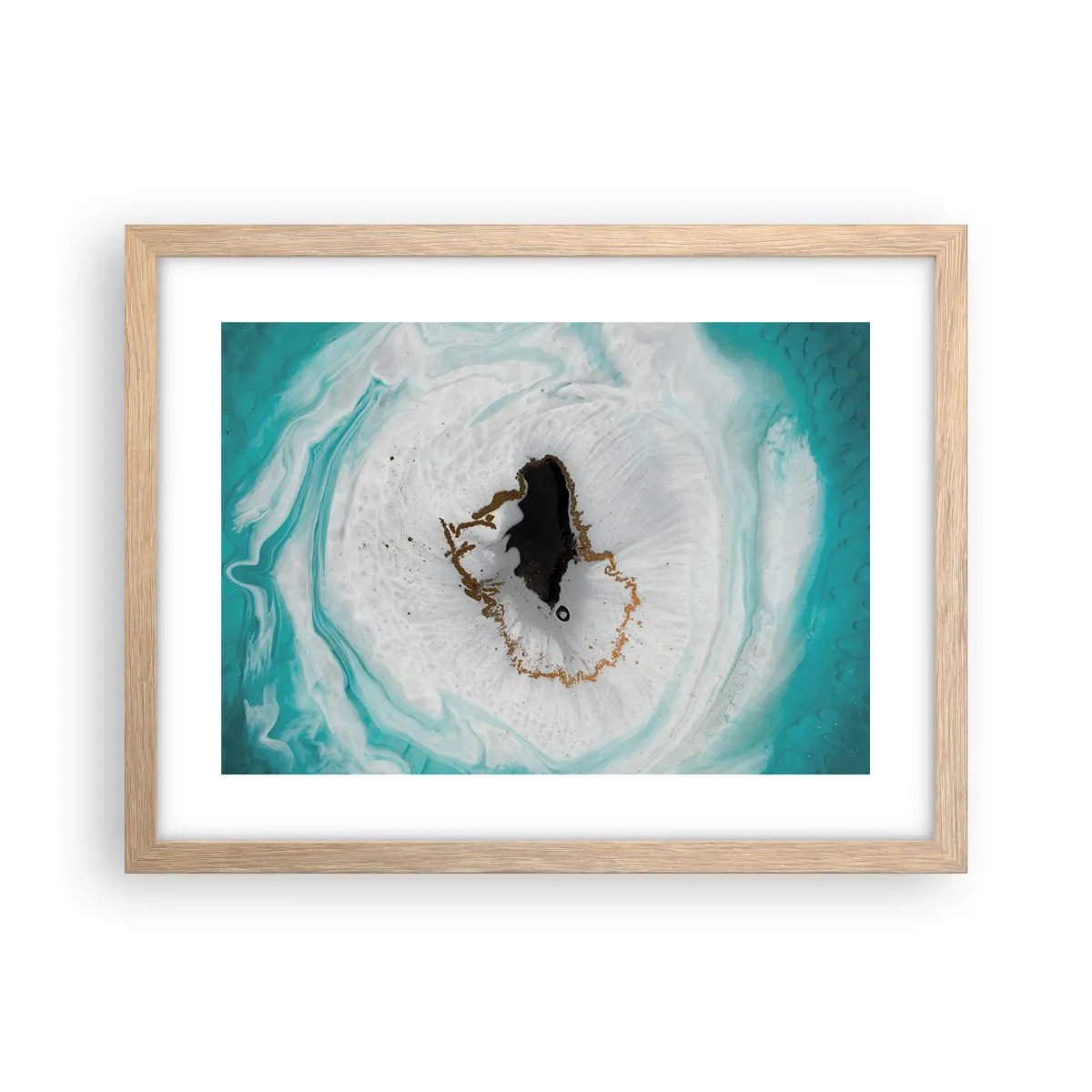 Affiche dans un chêne clair - Poster - Pénétrer à l'intérieur - 40x30 cm