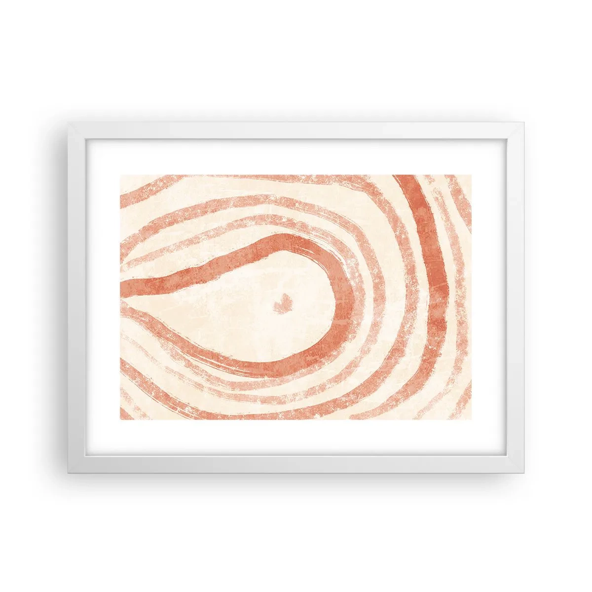 Affiche dans un cadre blanc - Poster - Cercles de corail – composition - 40x30 cm