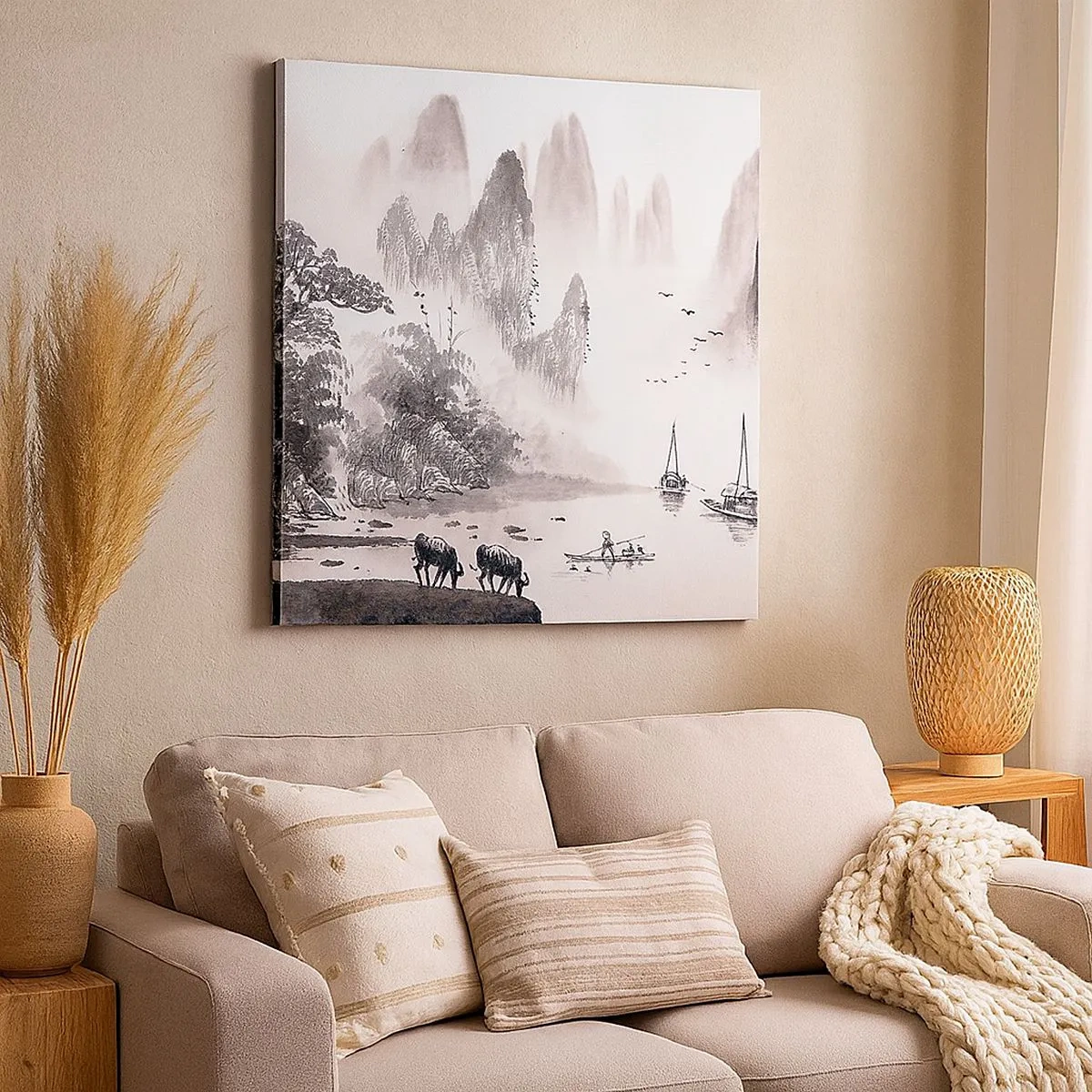 Impression sur toile - Image sur toile - Le quotidien exotique de l'Orient - 30x30 cm