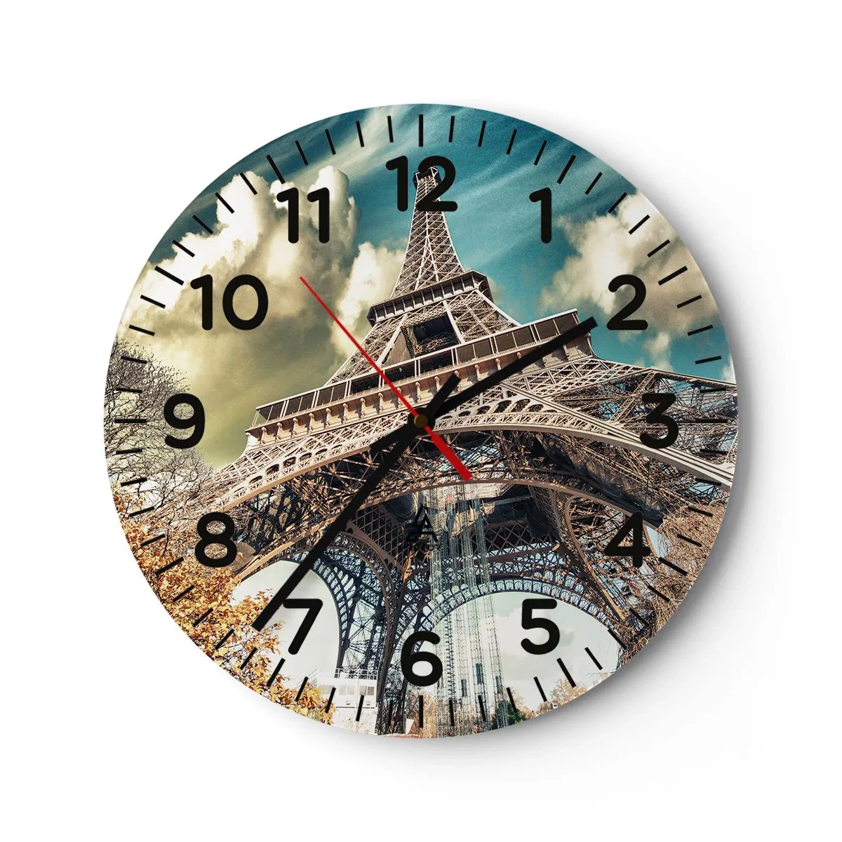 Horloge murale - Pendule murale - Et en automne à Paris... - 30x30 cm