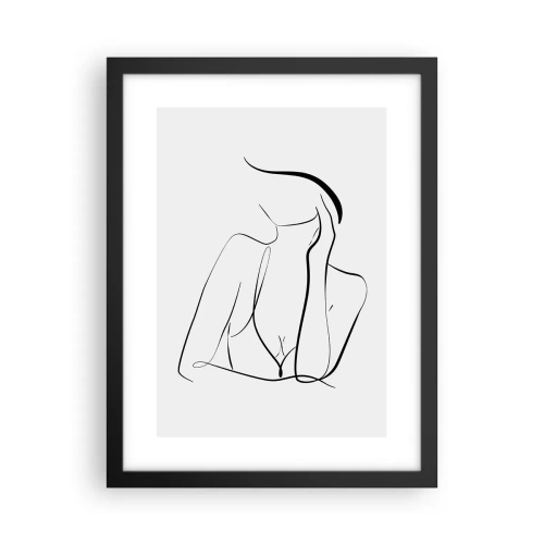 Affiche dans un cadre noir - Poster - Sur les vague d'un rêve - 30x40 cm