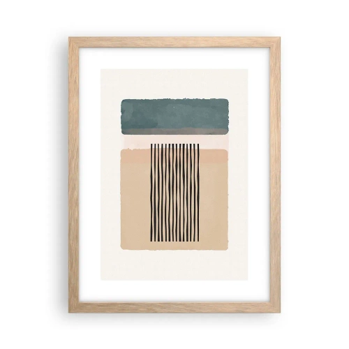 Affiche dans un chêne clair - Poster - Tout est en ordre - 30x40 cm