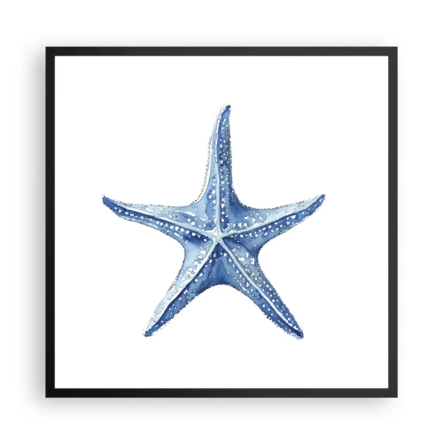 Affiche dans un cadre noir - Poster - Étoile de mer - 60x60 cm