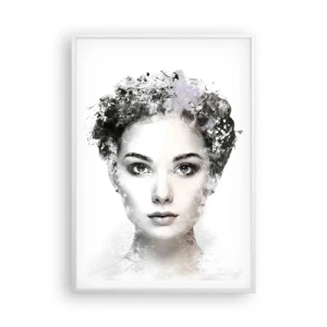 Affiche dans un cadre blanc - Poster - Un portrait extrêmement stylé - 70x100 cm