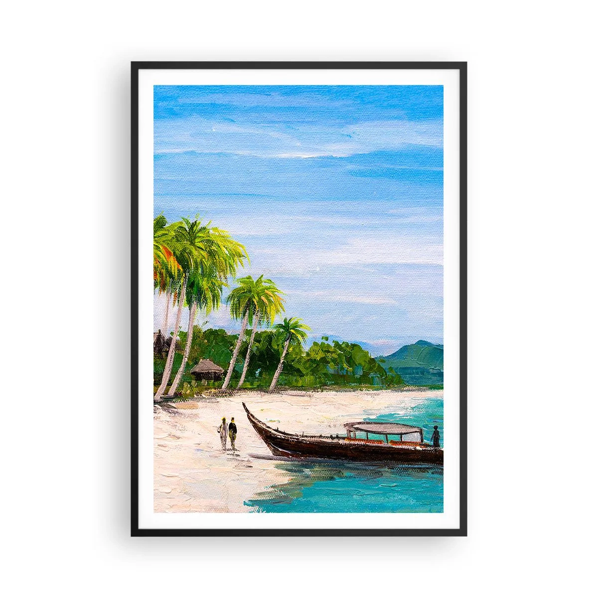 Affiche dans un cadre noir - Poster - Rêve exotique - 70x100 cm